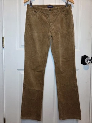 Pantalones Chaps Pana Pierna Recta Marrón 8 Clásicos Hipster Preppy City Granola Foto 1 de 4