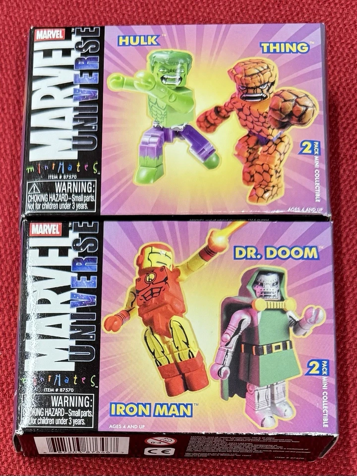 Minimates del Universo Marvel de colección (dos paquetes de 2) Hulk & Thing - Dr. Doom y Iron Man Foto 1 de 2