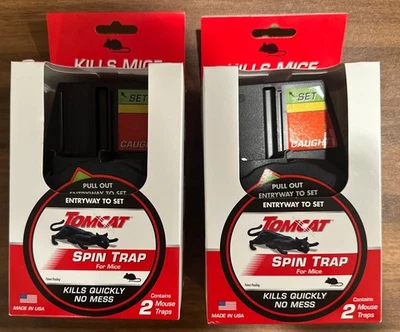 Lote de 2 trampas giratorias Tomcat para ratones, 2 trampas cada paquete Foto 1 de 3