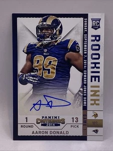 2014 Panini Contenders Rookie Ink #25 Aaron Donald Rams RC AUTO AUTOGRAPH RAMS - Picture 1 of 4