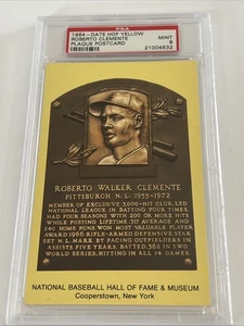 1964 - Data Hall Of Fame Targa Gialla Cartolina Roberto Clemente PSA 9 POP 28 - Foto 1 di 7