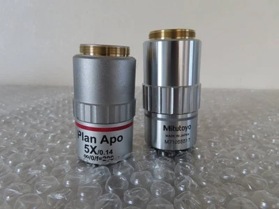 Mitutoyo Microscope Objective M Plan Apo 2x/0.055 / OptoSigma Plan Apo 5x/0.14 - Image 1 of 4