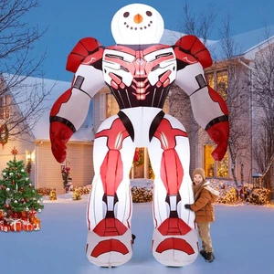 COMIN 6.5 FT Tall Christmas Inflatables Outdoor Decorations Blow Up Xmas Mech... - Picture 1 of 7