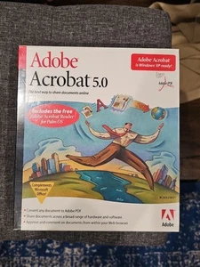 Brand New Sealed Adobe Acrobat 5.0 Boxed For Windows PC - Picture 1 of 6
