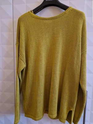 AUTOGRAPH Pistachio Longline Pure Linen Jumper. Size 16. BNWT - Image 1 of 4