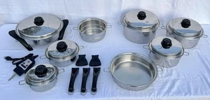 Saladmaster Waterless Cookware Set 316L Stainless Steel Skillet Stockpot - Picture 1 of 11