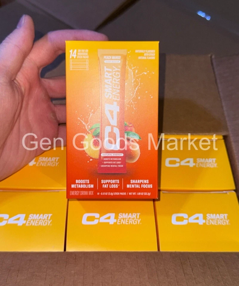 Cellucor C4 Smart Energy Powder Stick Packs - Sugar Performance 140 Sticks