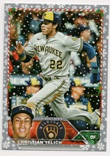 2023 Topps Holiday Christian Yelich Metallic Card#H164 Milwaukee Brewers