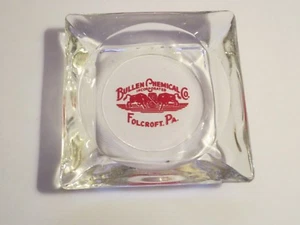 Vintage BULLEN CHEMICAL COMPANY Folcroft PA Werbung Aschenbecher Schild - Bild 1 von 2