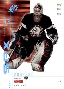 2002-03 SPx Buffalo Sabres Hockey Card #8 Martin Biron