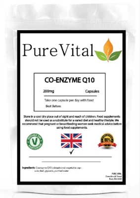 PureVital | Co Enzima Q10 | 1000 mg | Cápsulas de alta resistencia Foto 1 de 2
