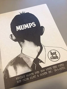 Mumps Lance Loud 1979 Original Punk Handzettel Flier Poster Philadelphia Show - Bild 1 von 1