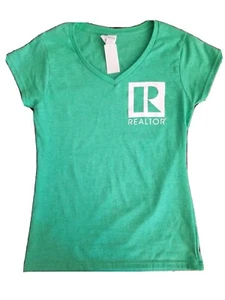 Realtor Short Sleeve T Shirt Womens Size S Green - Picture 1 of 3
