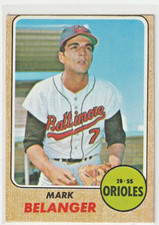 1968 Topps Baseball Cards #118 Mark Belanger Baltimore Orioles