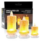 Flameless Candles - Flameless Flickering Electric Fake Candles Warm White Bat...