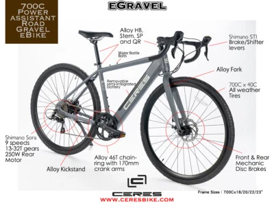 700C Alloy Power Asistant Gravel Bike meet ISO4210/EN15194/UL 2847 Great deal! - Image 1 of 4