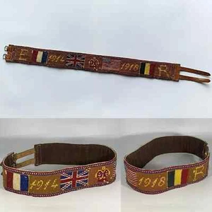 Amazing WW1 Royal Engineers Embroidered Military Victory Belt (c.1914-18) - Picture 1 of 8