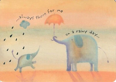 PAPYRUS FATHER'S DAY CARD NIP (MSRP $3.95) ELEPHANTS (Q5) - Image 1 of 2