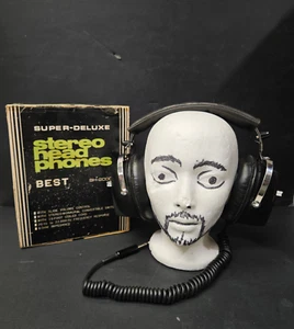 Auriculares estéreo vintage GRANDES Super-Deluxe SH-2000. MEJOR. Hecho en Japón en CAJA - Imagen 1 de 20