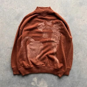 1980s Krizia Maglia Women's Lana Wool Horse Sweater Size 42 RARE - Picture 1 of 4