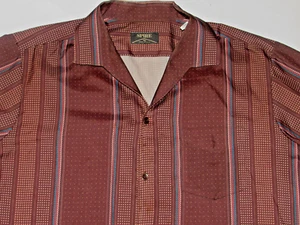 ¡CAMISA ROCKABILLY A RAYAS SPIRE DE COLECCIÓN! ¡COLLAR GRANDE! ¡BOLSILLO! HECHO EN EE. UU. XL - Imagen 1 de 9