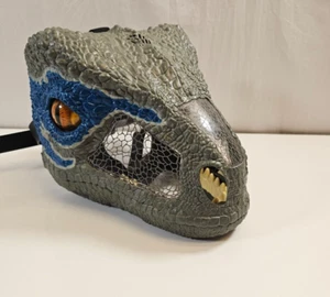 Jurassic World Chomp N Brüllen Maske Velociraptor Raptor blau Dinosaurier - funktioniert - Bild 1 von 7