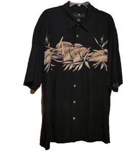 Camisa con botones Consensus negra y tostada manga corta para hombre XL - ropa deportiva palma - Imagen 1 de 8
