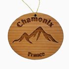 Chamonix France ornement fait main bois France souvenir station de ski de montagne
