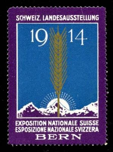 Switzerland Poster Stamp - 1914 Bern - Swiss National Exhibition - Picture 1 of 1