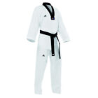 Adidas Champion 2 Uniform Schwarz Hals Wt Geprüft Taekwondo Training Gi Suit Tkd