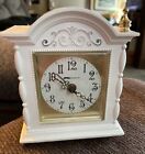 Small Vintage Kmart Mantle Table Clock Missing Some Top Pieces Plastic Cute!