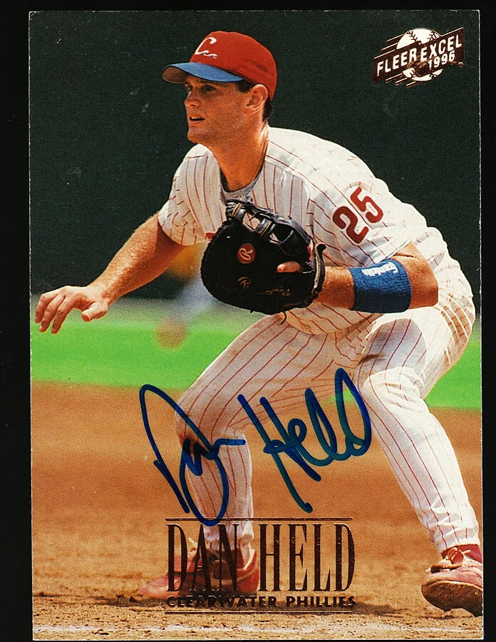 Dan Held auto 1996 Fleer Excel card bb #1585 - Image 1 of 1