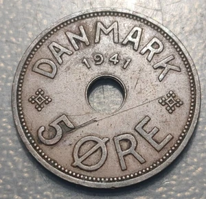 FAROE ISLANDS ISLAS FEROE 5 ORE 1941 MBC - Picture 1 of 2