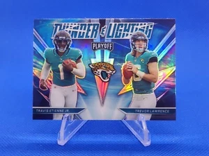 🔵 2021 Panini Playoff Trevor Lawrence Etienne Thunder & Lightning Silver Prizm - Picture 1 of 2