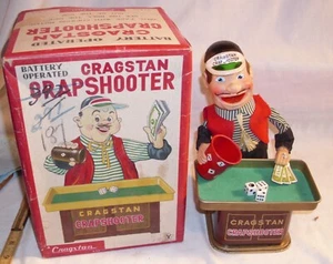CRAGSTAN CRAPSHOOTER TIN BATTERY TOY JAPAN BOXED - Picture 1 of 6