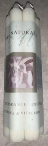 SPA NATURALS MIMOSA FRANGRANCE INFUSED TAPER CANDLES (7) NEW - Picture 1 of 7