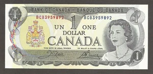 Canada 1 Dollar 1973; UNC; P-85c, C-BC46b; QEII; Parliament buildings; River - Picture 1 of 2