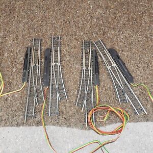 Lot Of 4 Assorted Ho Scale Train Track Swiches Nickel Silver Used Tyco