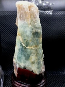 4536g EMERALD BERYL CRYSTAL Natural Green Rough Gemstone sample+stand U430 - Picture 1 of 12