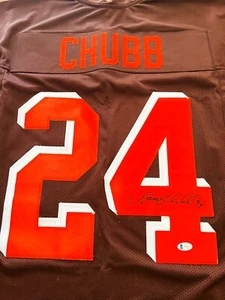 NICK CHUBB Autographed Signed - Cleveland Browns, Custom Jersey, BAS COA - Picture 1 of 5
