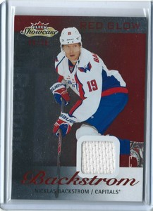 NICKLAS BACKSTROM 2013-14 Fleer Showcase Red Glow Jersey Relic /36