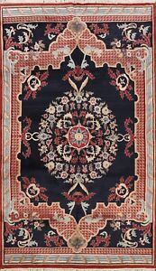 Geometric Aubusson Chinese Oriental Area Rug Hand-knotted Living Room Carpet 6x9