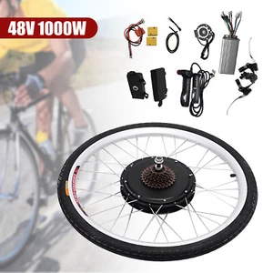 26" Electric Bicycle Rear Wheel Hub Motor Kit E-Bike Conversion Kit 1000W 48V - Picture 1 of 13