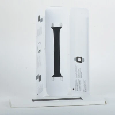 Apple Watch 42mm 44mm 45mm 3 4 5 6 7 8 SE pulseira de silicone loop solo - Preto tamanho 9 - Imagem 1 de 4