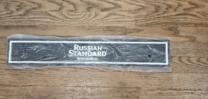 Russian Standard Vodka Black & White Rubber Bar Mat 21" X 3 1/2" New - Picture 1 of 14