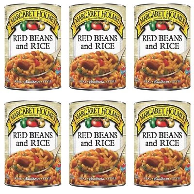 Paquete de 6 latas de frijoles rojos y arroz estilo sureño Margaret Holmes lata de 15 oz Foto 1 de 4