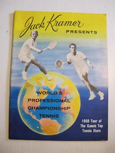 1958 PROGRAM: JACK KRAMER PRESENTS WORLD'S PROFESSIONAL CHAMPIONSHIP TENNIS - Picture 1 of 4