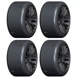 GRP GWX05-XM1PLUS 1:5 TC W05 SLICK XM1PLUS Intermed Tires w/Black Rim (4) - Picture 1 of 1