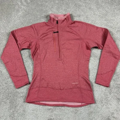 Patagonia R1 Pullover Womens Medium Pink Polartec Grid Fleece Quarter Zip USA - Image 1 of 4