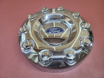 OEM 2017-2024 Ford F250 Super Duty Chrome Front 10 Lug Center Cap HC3C-1A096-MB - Image 1 of 4